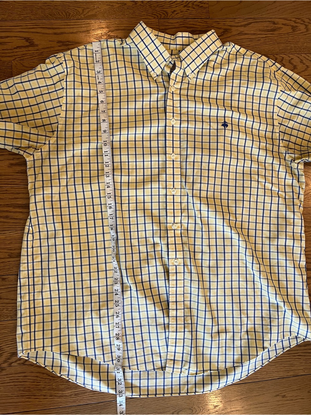 Brooks Brothers Yellow & Navy Check Button-Down Shirt XXL - Picture 5 of 5